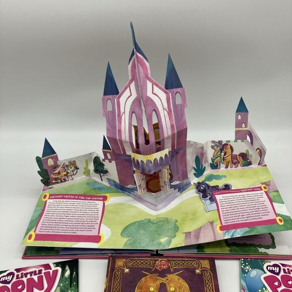 My Little Pony Books Lot Of 4 HCs & Paperbacks Pop Up and Comics Friendship - Picture 2 of 11